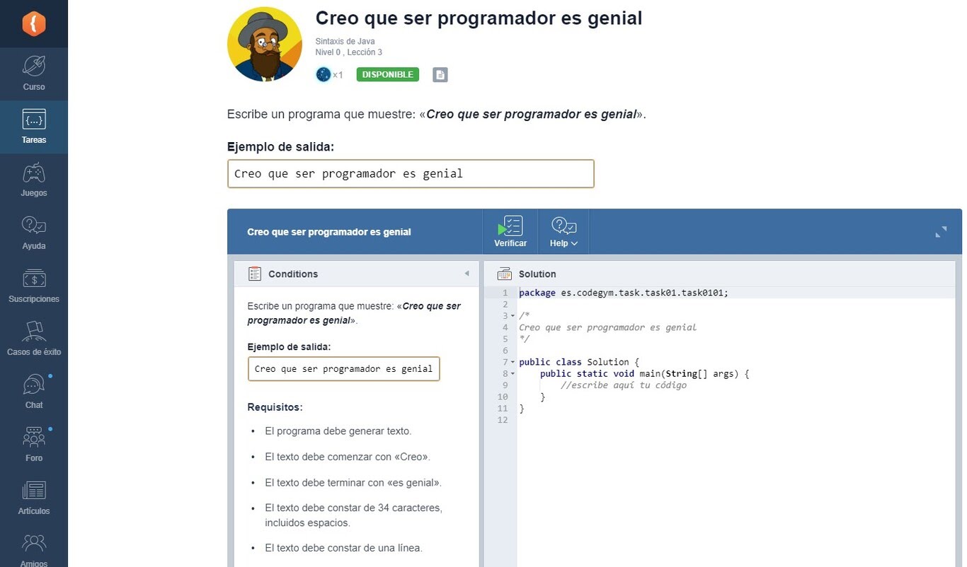 Plataforma CodeGym Plataforma CodeGym